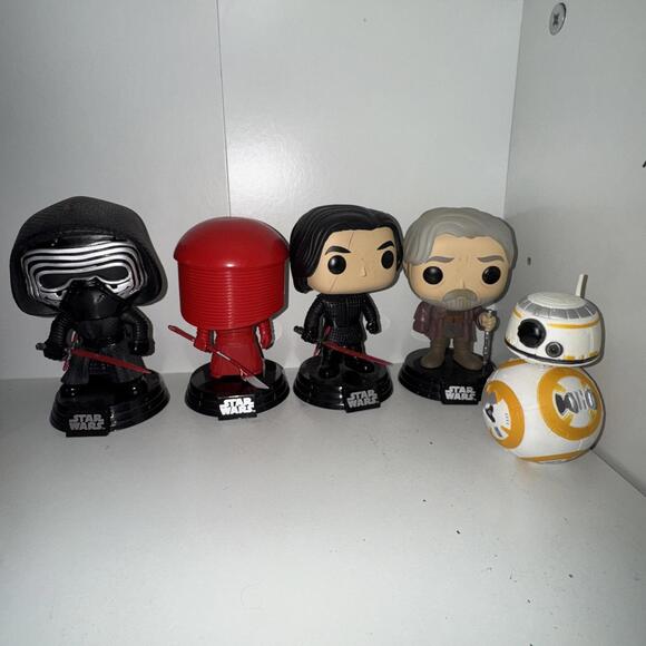 Funko Other - Star Wars Funko Pop Bundle Lot of 5 Kylo Ren BB8 Luke Skywalker Praetorian Guard